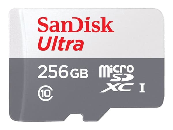 SanDisk Ultra - Flashminnekort (microSDXC til SD-adapter inkludert) - 256 GB - Class 10 - microSDXC UHS-I
