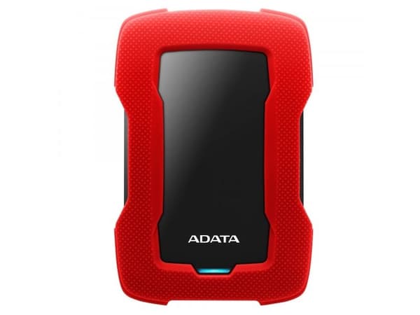 ADATA HD330 - Hårddisk - 1 TB - extern (portabel) - USB 3.1 - 256 bitars AES - röd