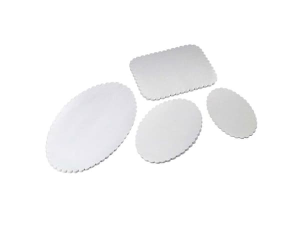Fadpapper 33x50 cm oval präglad vit, 500 st/fp