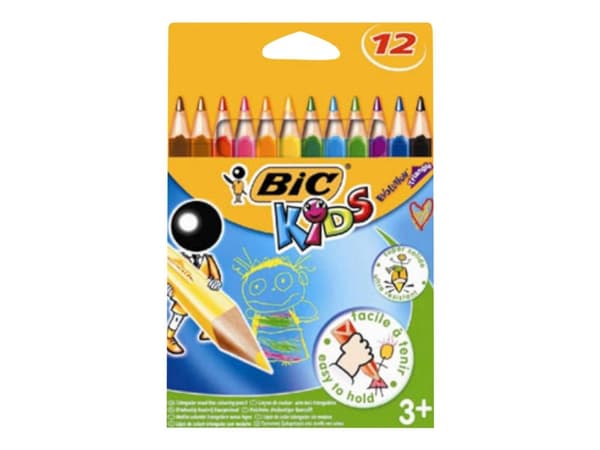 BIC Kids Evolution Triangle, Monivärinen, 12 kpl