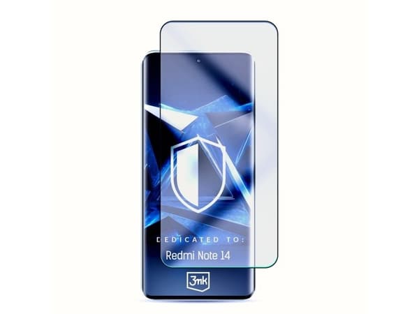 3MK HardGlass Max Lite Black skjermbeskyttelse til Xiaomi Redmi Note 14 5G