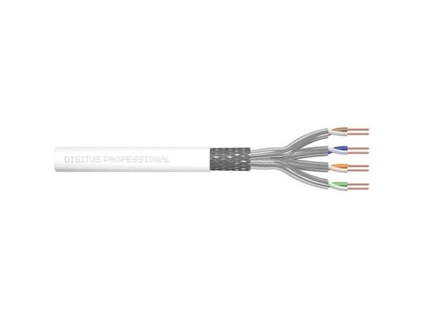 DIGITUS Professional - Massekabel - 305 m - SFTP - CAT 7 - halogenfri, solid - hvit, RAL 9003