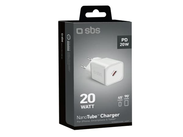 SBS PD Reiselader 20W USB-C GaN weiá