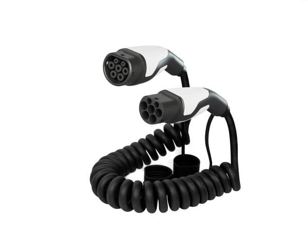 Sinox EV ladekabel Mode 3, 16A, 3-fase, 5 m, sort