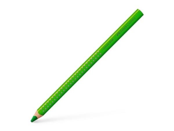 Färgpenna, Faber-Castell Grip, JUMBO, Gräsgrön, triangulär - (12 st.)