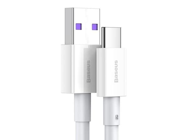 Baseus CATYS-02, 1 m, USB C, USB A, 0,48 Gbit/s, Valkoinen