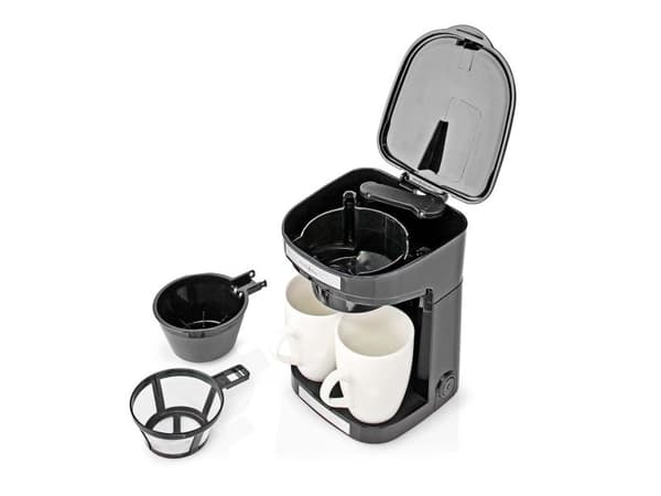 Nedis KACM140EBK, Kaffebrygger (drypp), Malt kaffe, 450 W, Sort