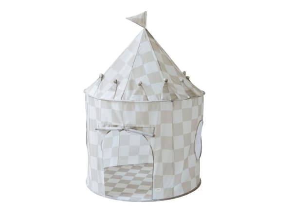 3 prouts lektält, Checkerboard beige