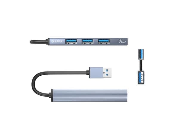 Orico AH-A13 USB-A hub dockningsstation 1x USB-A 3.0 + 3x USB-A 2.0 – grå