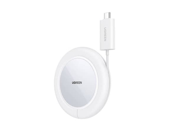 Ugreen CD245, Innendørs, USB, Trådløs lading, Hvit