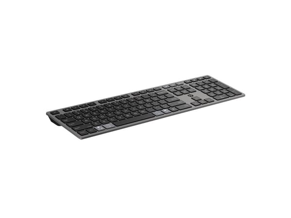 HP 720 - Tangentbord - flervalsenhet, uppladdningsbar, driven av SuperCapacitor, 22 programmerbara knappar - full size - trådlös - Bluetooth, 2.4 G...