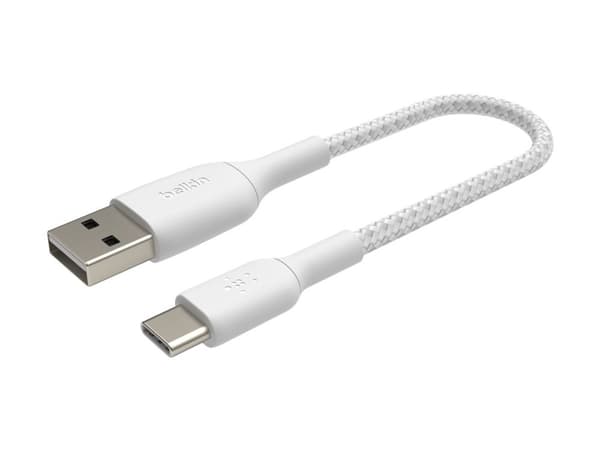 Belkin BoostCharge - USB-kabel - USB-C (hane) till USB (hane) - 2 m - vit