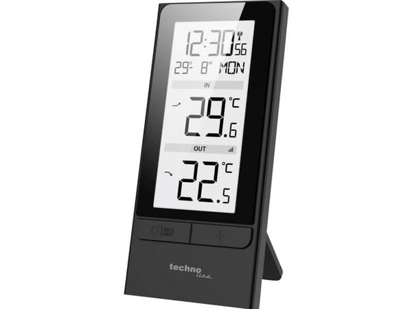 Technoline WS 9787, Svart, Inomhustermometer, Utomhustermometer, Termometer, Batteri, 65 mm, 19 mm