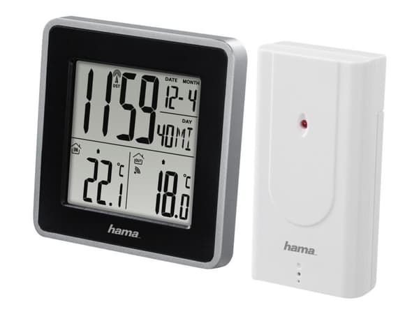 Hama EWS Intro - Termometer - digital - svart, sølv