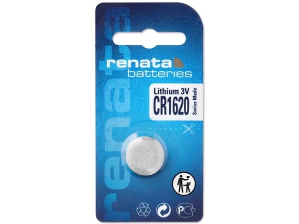 Renata CR1620 (1 stk.) - Lithium Knapcelle