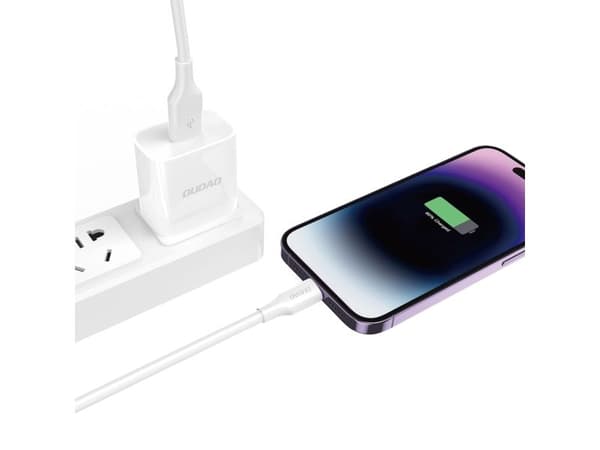 Dudao USB-kabel Dudao L2sL USB-A - Lightning 6A 1,2m - vit