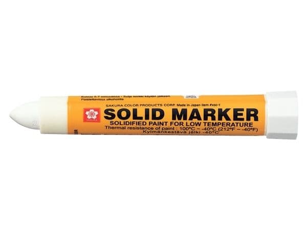 Sakura Solid low Temp, 1 stykker, Hvit, Projektil spiss, Gult, Rund, 1,3 cm
