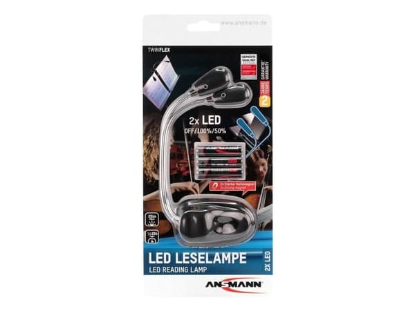 ANSMANN Twinflex - Lukulamppu - LED - musta