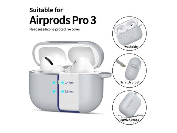 Tech-Protect silikon krok til Apple AirPods Pro 3 Crayon Grey