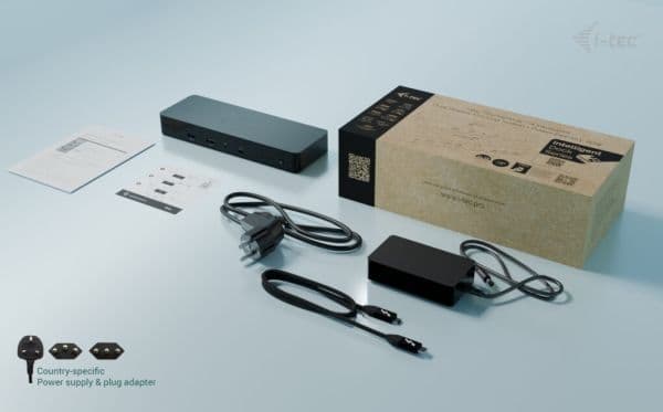 i-Tec - Dokkingstasjon - USB-C / USB4 / Thunderbolt 3 / Thunderbolt 4 / Thunderbolt 5 - 2 x DP, Thunderbolt 4 - 1GbE