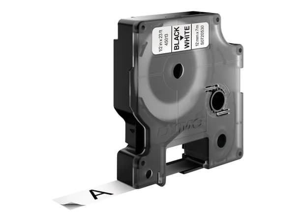 Labeltape DYMO® D1 sort på klar 12mm x 7m