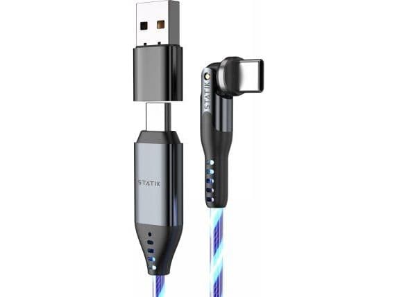 USB-kabel STATIK USB-C til USB-C 2 m svart (PUP-0465-6FT-CC)