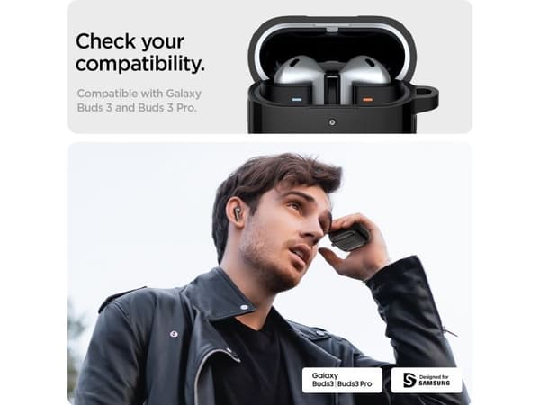 Spigen Rugged Armor, Kotelo, Termoplastinen polyuretaani (TPU), musta