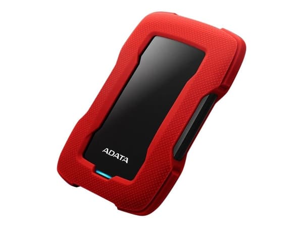 ADATA HD330 - Hårddisk - 1 TB - extern (portabel) - USB 3.1 - 256 bitars AES - röd