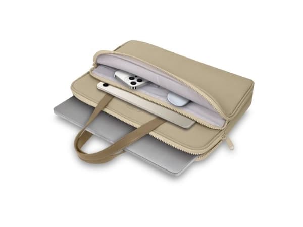 Tech-Protect bæreskål/bæremappe for 13-14" laptop - beige