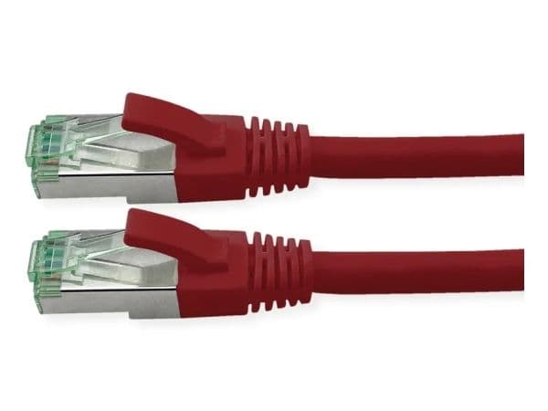 ROLINE RM S/FTP patchkabel Cat6A/Cl.EA TPE röd 7 m
