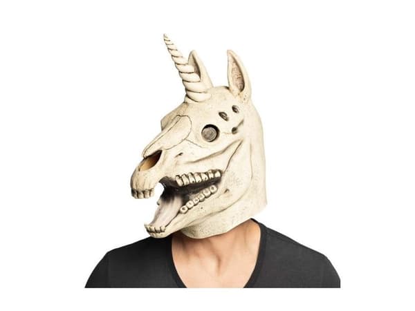 Enhjørning skelet maske