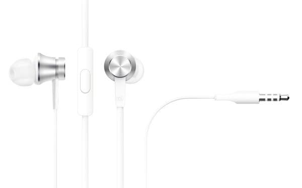 Xiaomi MI Basic - Ørepropper med mikrofon - i øret - kablet - 3,5 mm jakk - sølv