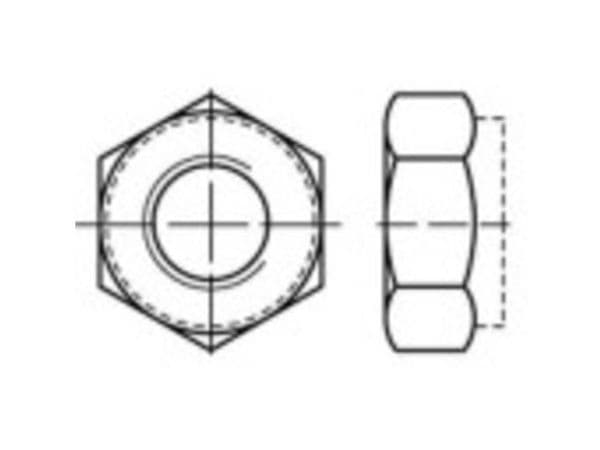 TOOLCRAFT 1066536 låsemuttere M3 DIN 980 rustfritt stål A2 1000 stk