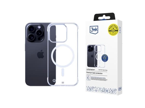 3mk Just20g MagCase for iPhone 15 Pro Max - transparent