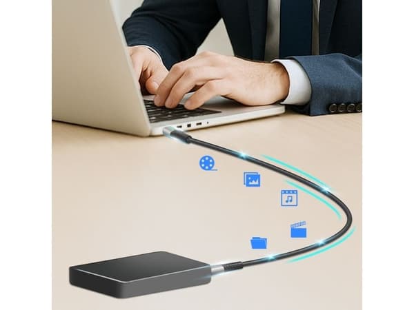 LogiLink USB-C 20 Gbps, 100W 0,3m flätad svart