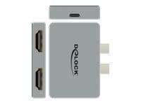 Delock - Dokkingstasjon - USB-C / Thunderbolt 3 - 2 x HDMI