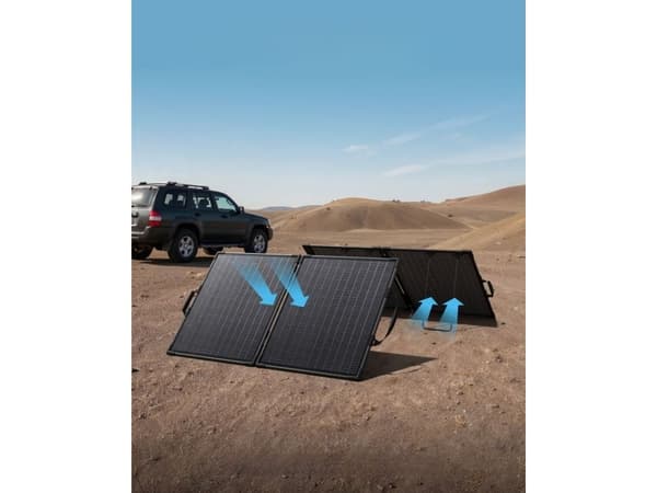 Anker SOLIX PS100 - Solpanel - dual, portable - 100 watt - svart