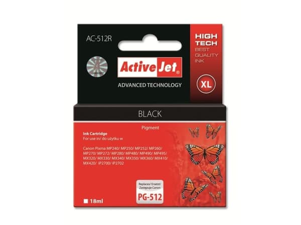 Tusz Activejet tusz AC-512R / PG-512 (black)