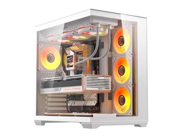 Darkflash C280 kabinett hvit + 7 vifter