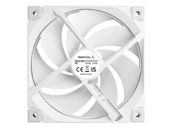 Deepcool FD12 WH V2 - Kabinettvifte - 120 mm - hvit
