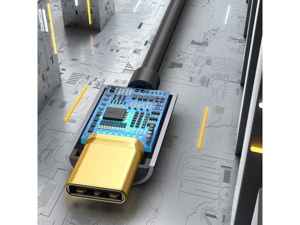 Baseus L54, Musta, Harmaa, USB C, 3.5mm, Uros, Naaras, Suora
