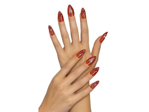 Orange jule negle, 12 stk