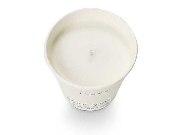 ILLUME Woodfire doftljus refill, vit