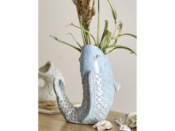 Bloomingville CREATIVE COLLECTION Hiro vase, Blå, steingods