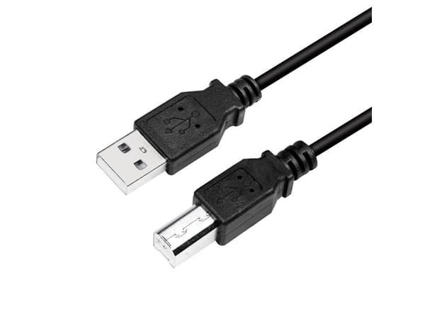 LogiLink CU0009B, 5 m, USB A, USB B, USB 2.0, 0,48 Gbit/s, Sort