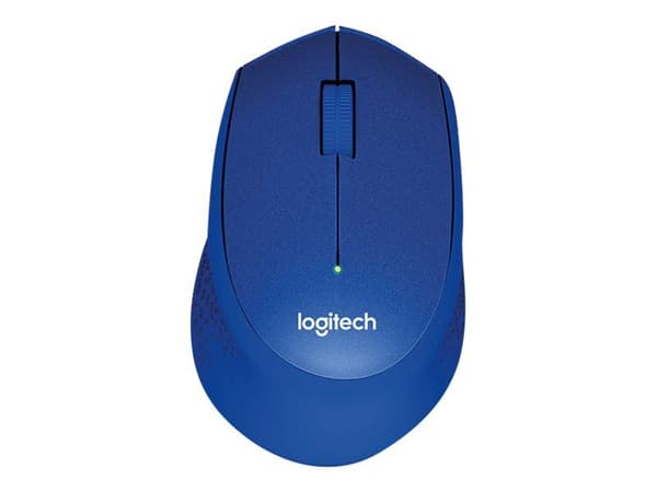 Logitech M330 SILENT PLUS - Mus - 3 knapper - trådløs - 2.4 GHz - USB trådløs mottaker - blå