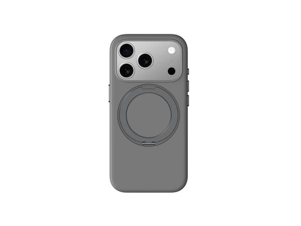 AMAZINGTHING Cloudie-etui for iPhone 17 Pro med stativ - grå
