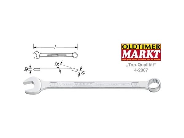 HAZET 600N-13, 13 mm, Kromi, Kromivanadiini-teräs, 1 kpl