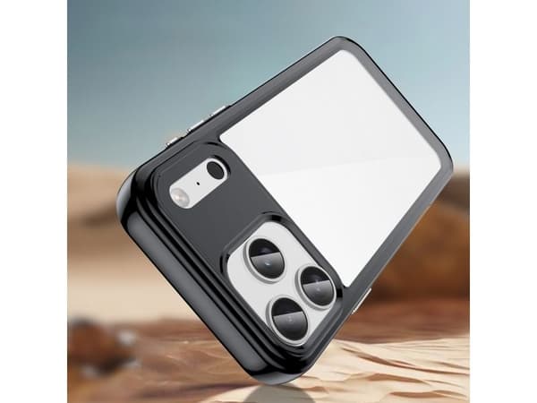 Outer Space-skal till iPhone 17 Pro Max - svart transparent