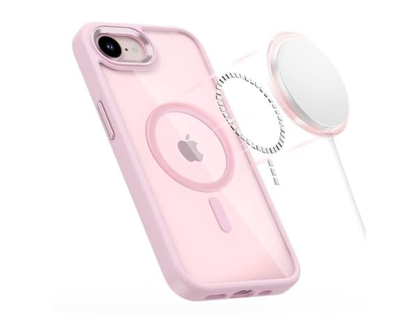 Tech-Protect Magmat MagSafe-skal för iPhone 16e / 17e - Transparent Pink